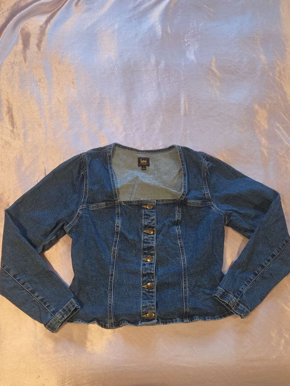 Lee Women's Dark Blue Denim Button-Up Jacket